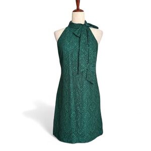 Vince Camuto Green Lace Mini Dress